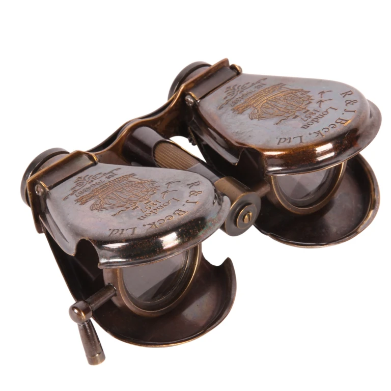 Binoculares decorativos - latón - dorado - 12,5 cm