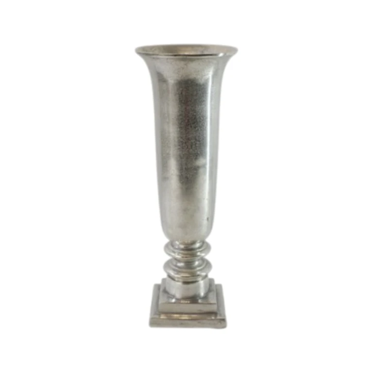 Jarrón - 61 cm - plateado - aluminio