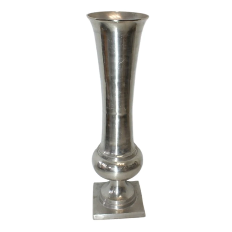 Jarrón - 123 cm - plateado - aluminio
