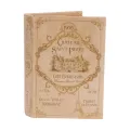 Caja de almacenamiento con forma de libro - 20 cm - verde - cuero sintético - 1 pieza