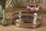 Dienblad ovaal - zilver - 30 cm - 1 stuk