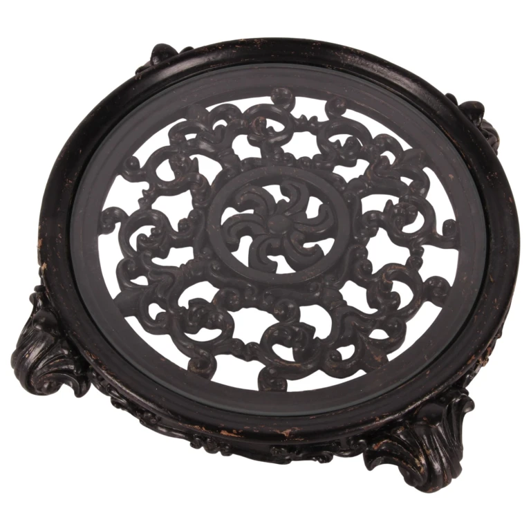 Bandeja para pasteles de 29 cm negra de resina sintética - 1 pieza