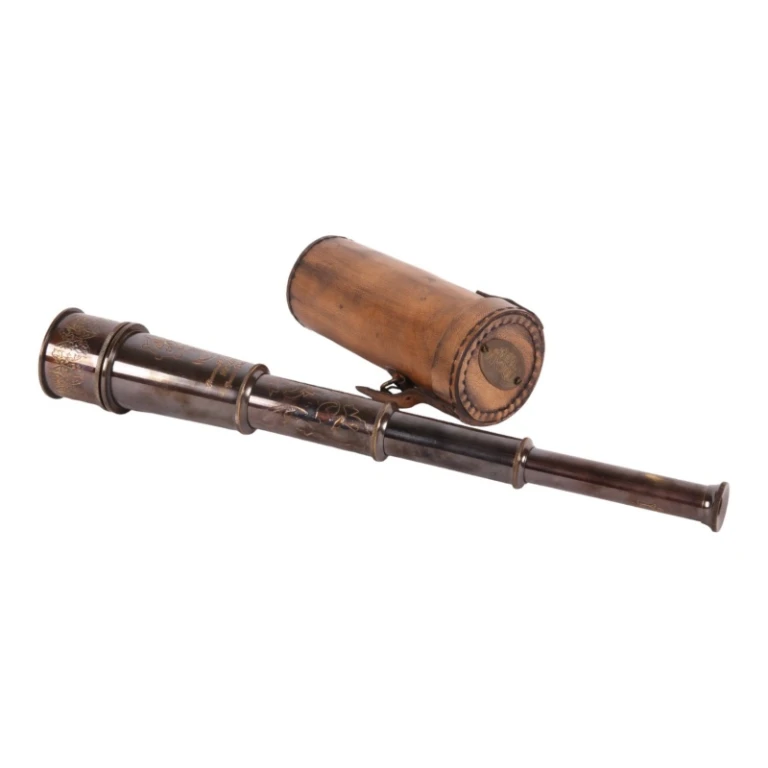 Telescopio - madera y latón - 40 cm