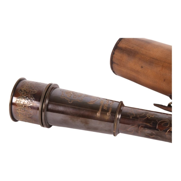 Telescopio - madera y latón - 40 cm