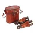 Verrekijker - messing - inclusief tas - 14 cm