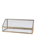 Caja de exhibición - dorado - cobre y vidrio - 30 x 12 cm - 1 unidad