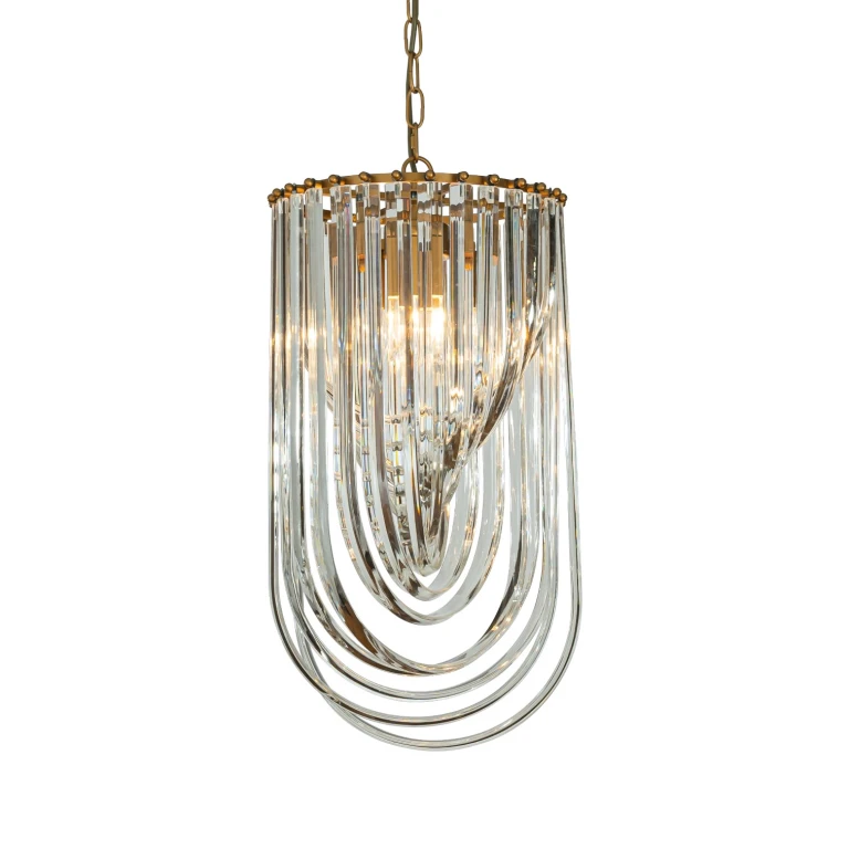 Candelabro estilo holandés Chelsea - 61 cm - dorado - hierro y vidrio