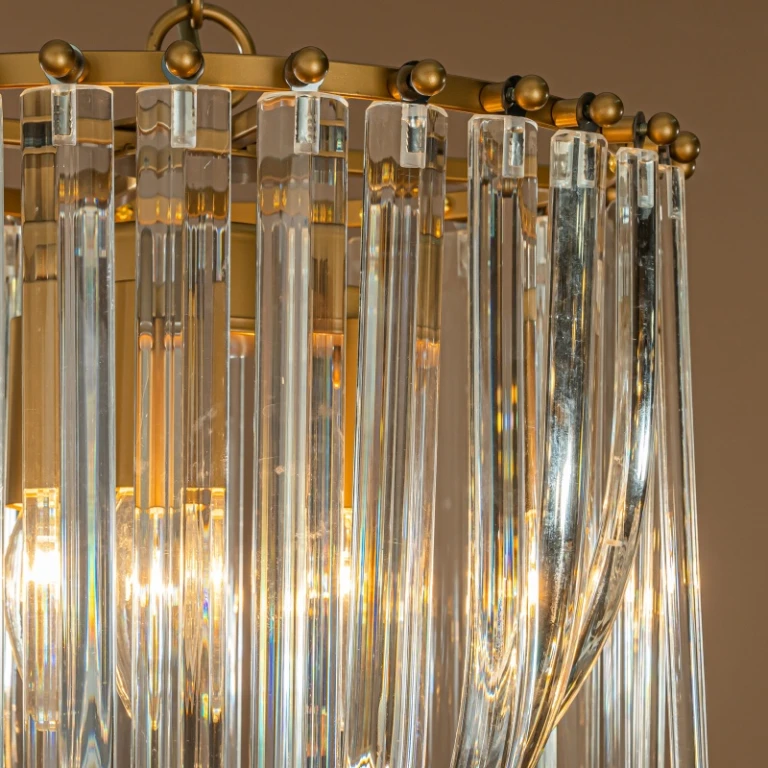 Candelabro estilo holandés Chelsea - 61 cm - dorado - hierro y vidrio