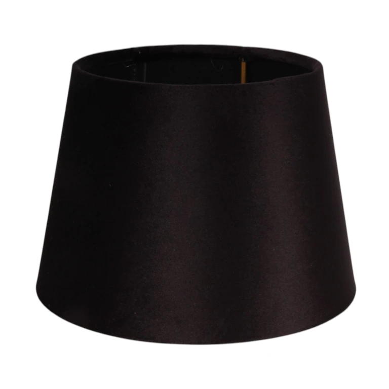 Pantalla de lámpara redonda - 20 cm - negro - tela