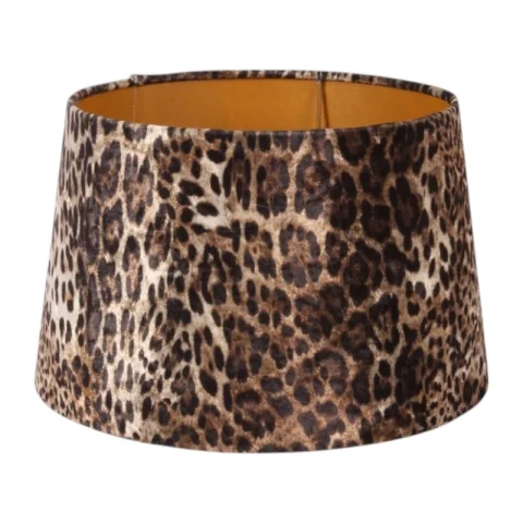 Lampenkap - panterprint - 30 cm - bruin - stof