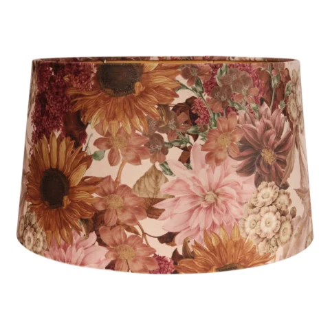 Lampenkap - Bloemenprint - 40 cm - Roze - Stof