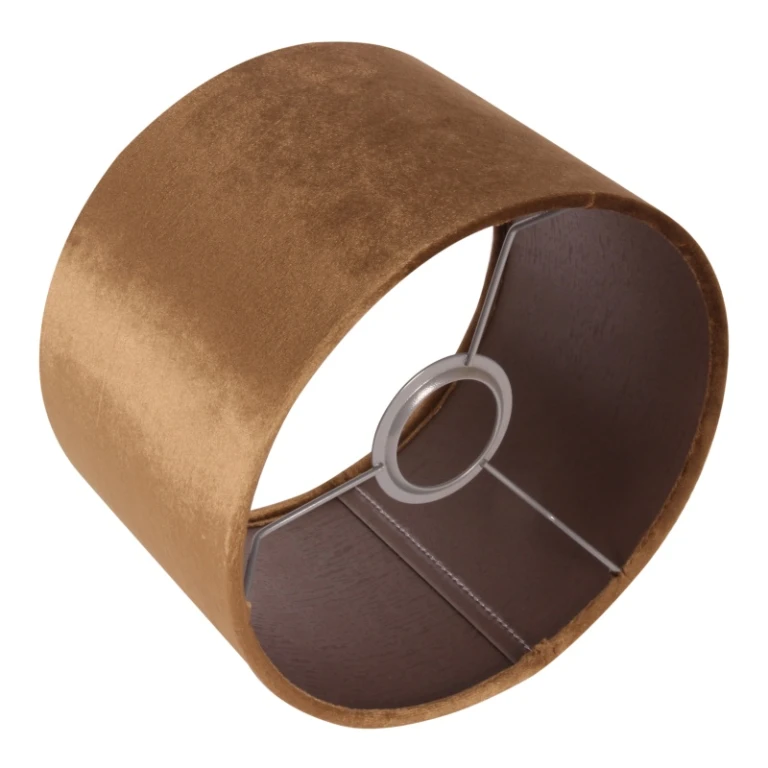 Pantalla de lámpara Cilindro - 20 cm - Oro - Tela