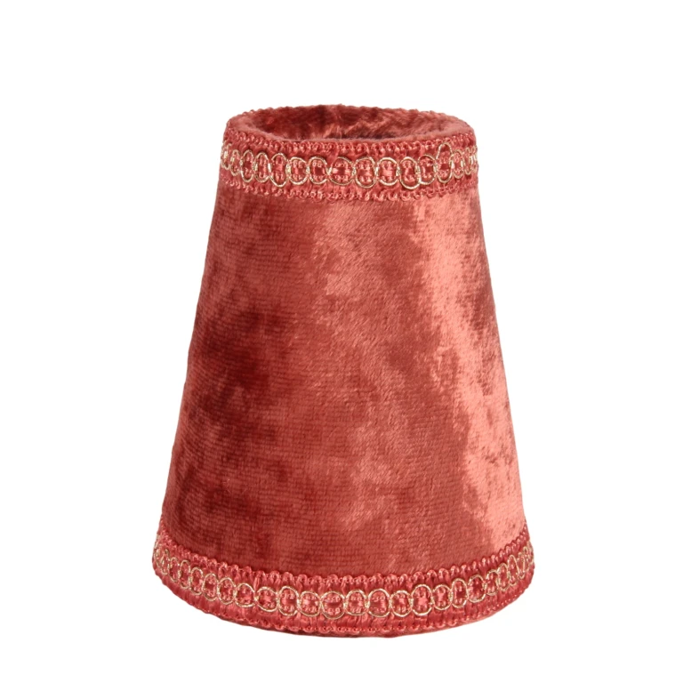 Pantalla de lámpara - 9 cm - rojo - tela