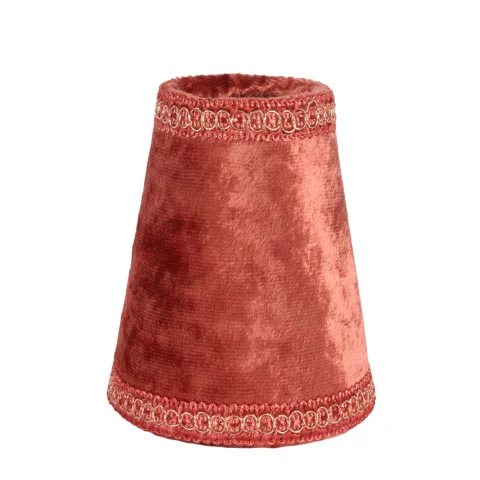 Lampenkap - 9 cm - rood - stof