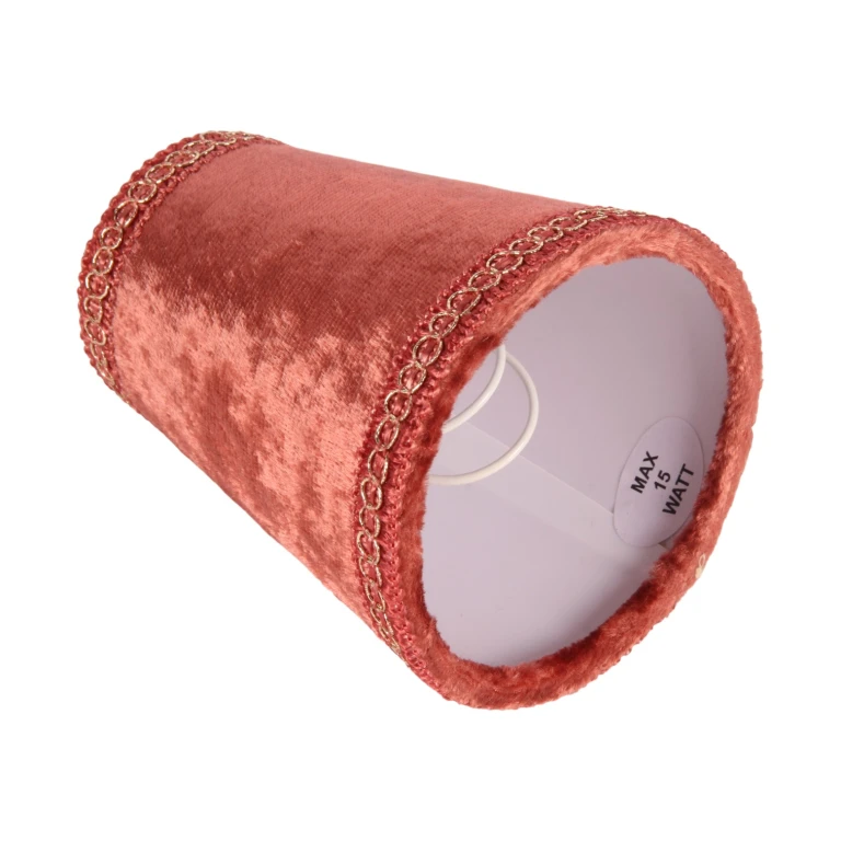 Pantalla de lámpara - 9 cm - rojo - tela