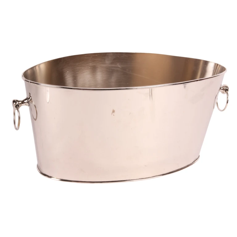 Enfriador de champán - plata - latón - 21 cm