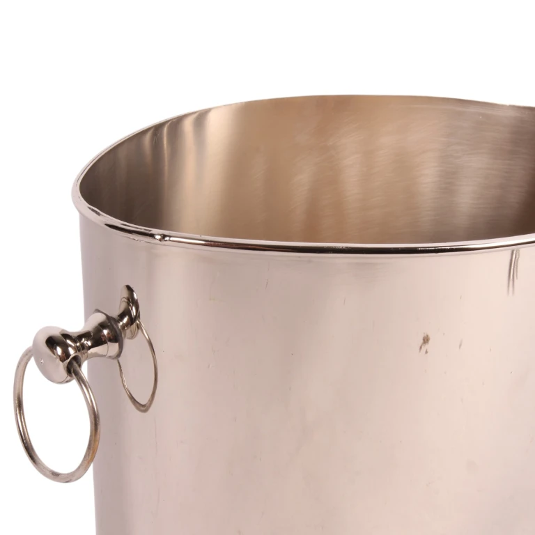 Enfriador de champán - plata - latón - 21 cm