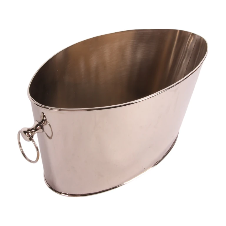 Enfriador de champán - plata - latón - 21 cm