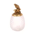 Decoratiepot met deksel - papegaai - goud - 22 cm - 1 stuk