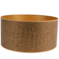 Lampenkap - Krokodillenprint - 50 cm - goud - stof