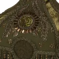 Lampenkap Victorian Vierkant - 34 cm - groen - stof