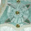 Lampenkap Victorian Rechthoek - 22 cm - Turquoise - Stof