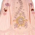 Lampenkap Victorian Dome - 26 cm - roze - stof
