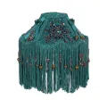 Lampenkap Victorian Dome - 18 cm - petrol - stof
