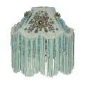 Lampenkap Victorian Dome - 18 cm - turquoise - stof