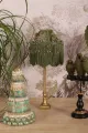 Lampenkap Victorian Dome - 18 cm - groen - stof