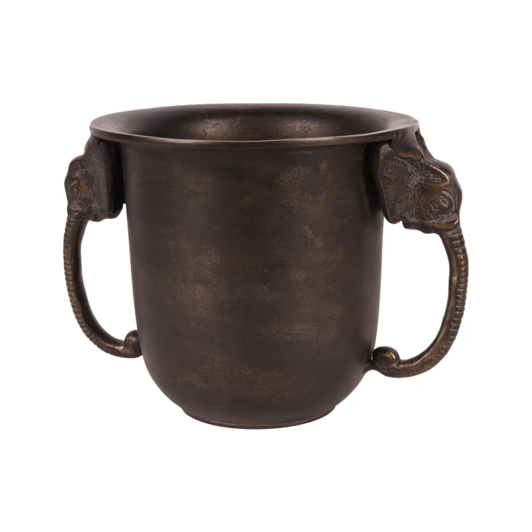 Enfriador de vino Elefante - oro antiguo - aluminio - 20 cm