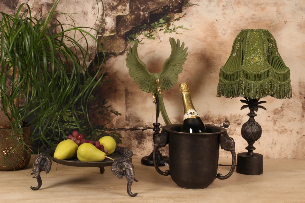 Enfriador de vino Elefante - oro antiguo - aluminio - 20 cm