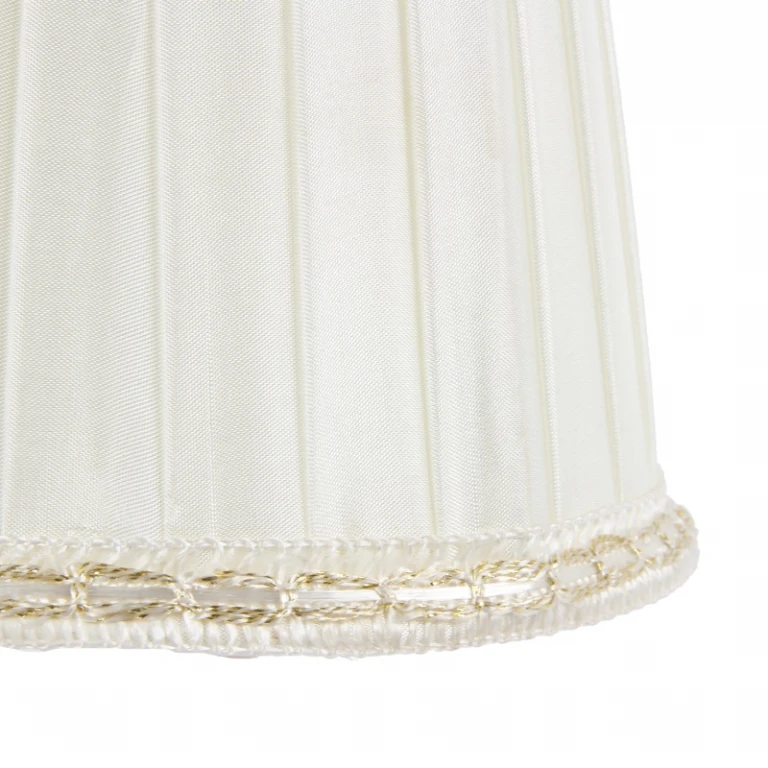 Pantalla de lámpara Victorian Clip-On - 12 cm - color crema - tela