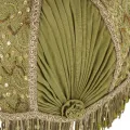 Lampenkap Victorian Dome Crown - 14 cm - Groen - Stof