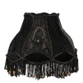 Lampenkap Victorian Dome - 30 cm - zwart - stof